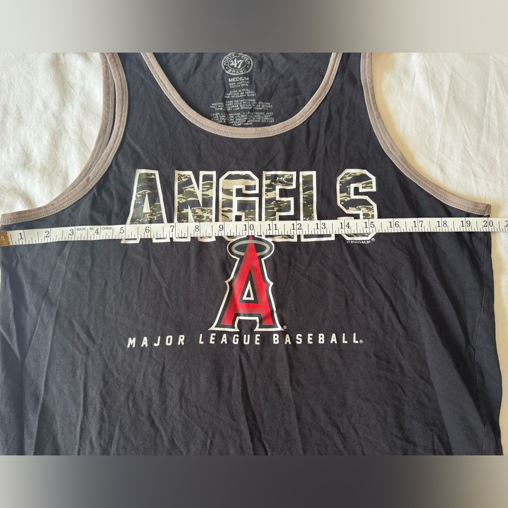 Forty Seven Brand Angels MLB Baseball Men’s Black Tank Top Size M - Picture 6 of 7